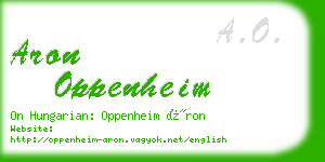 aron oppenheim business card
